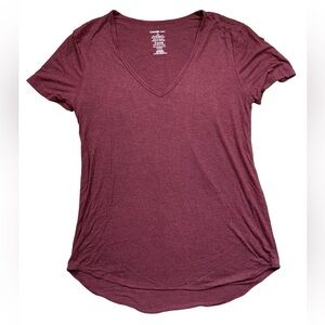 George Black Cherry V Neck Tee